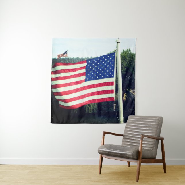 American Flag Tapestry (In Situ)