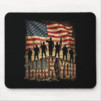 American flag thank veterans proud veteran day men mouse pad