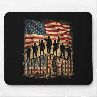 American flag thank veterans proud veteran day men mouse pad