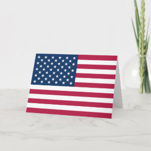 American flag thank you card