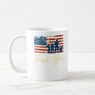 American Flag Thank You Veteran Patriotic Coffee Mug