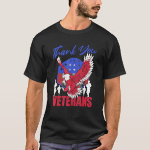 American Flag Thank You Veterans Proud Soldier T-Shirt