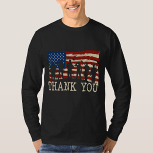 American Flag Thank you Veterans T-Shirt