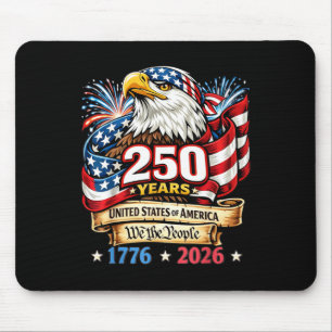 American Flag The People 250th 4th of July Freedom Mouse Pad