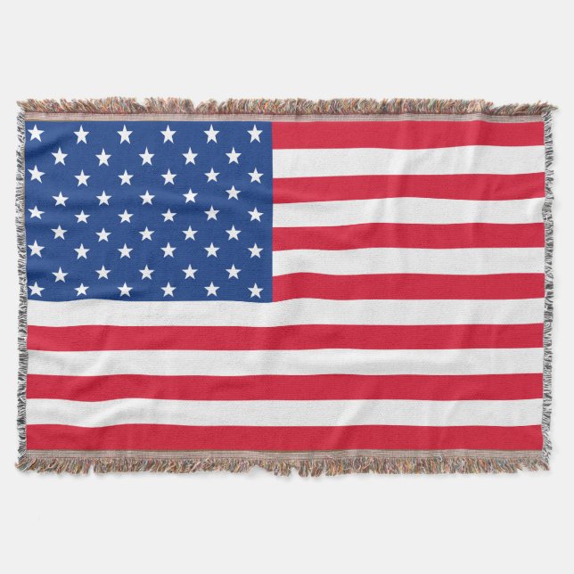  American Flag Throw Blanket  (Front)
