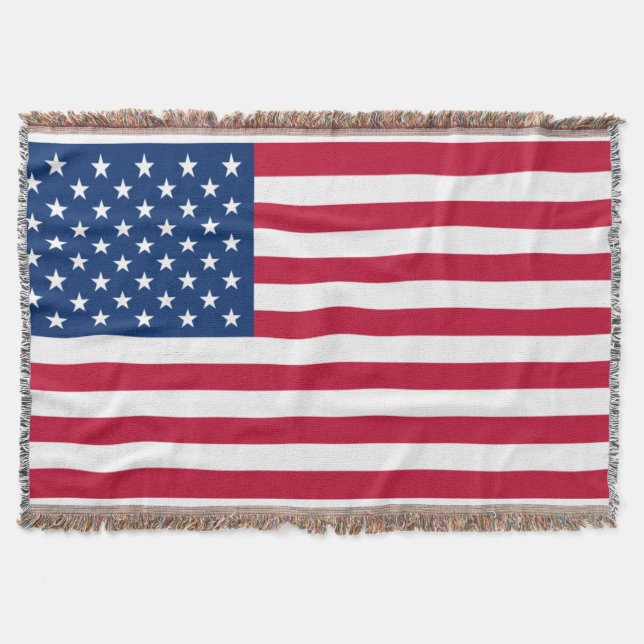 American Flag throw blanket. Blanket (Front)