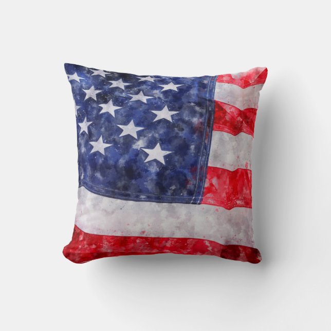 American flag throw pillow (Front)