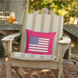 American Flag Throw Pillow