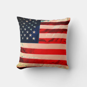 American Flag Throw Pillow