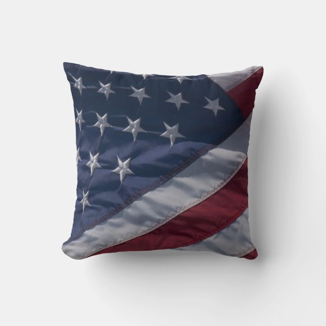 American flag. throw pillow (Front)