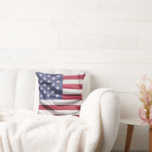 American Flag Throw Pillow