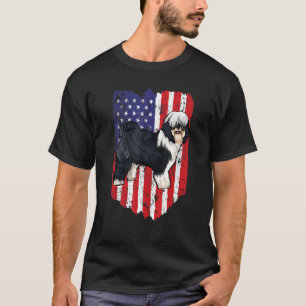 American Flag Tibetan Terrier 4th Of July Usa T-Shirt