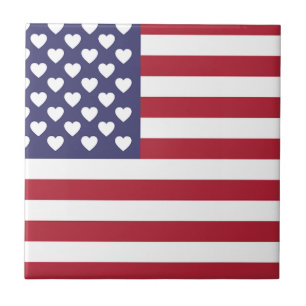 American flag tile