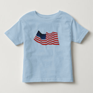 American Flag Toddler Ringer T-Shirt