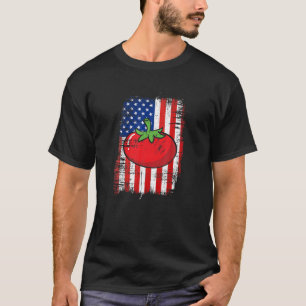 American Flag Tomato Whisperer Love Growing Tomato T-Shirt