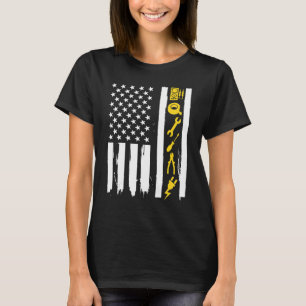 American Flag Tools Electrical Electric Electricia T-Shirt