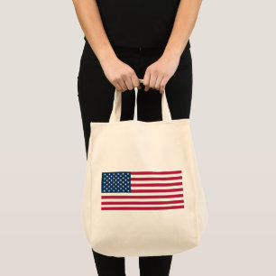 American flag tote bag