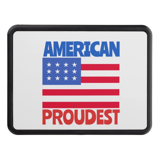 American Flag  Trailer Hitch Cover (Front)