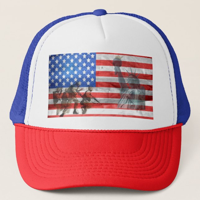American Flag Trucker Hat (Front)