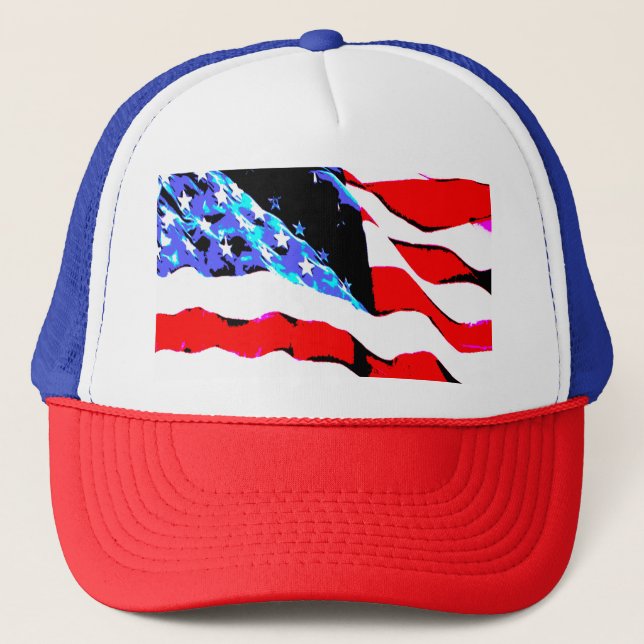 American flag trucker hat (Front)