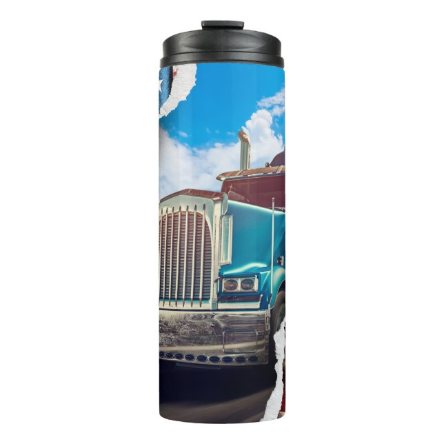 American Flag Trucker Thermal Tumbler (Front)