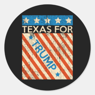 American Flag Trump 2024 Reelection Texas Trump  Classic Round Sticker