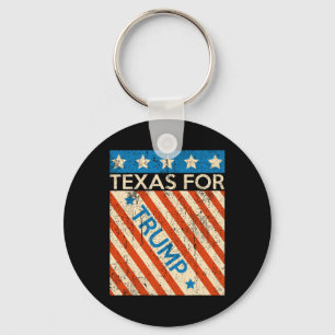 American Flag Trump 2024 Reelection Texas Trump  Keychain