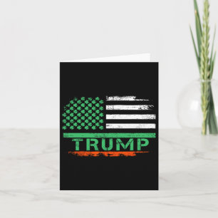 American Flag Trump 45 47 St Patrick's Day Irish S Card