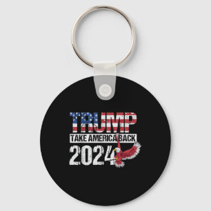 American Flag Trump For President Election Trump Keychain