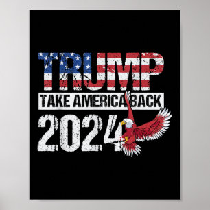 American Flag Trump For President Election Trump Poster