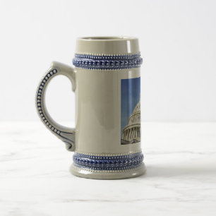 American Flag & U.S. Capitol Patriotic USA Pride Beer Stein