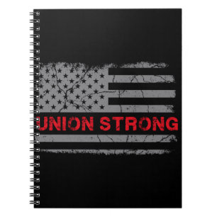 American Flag Union Strong Notebook