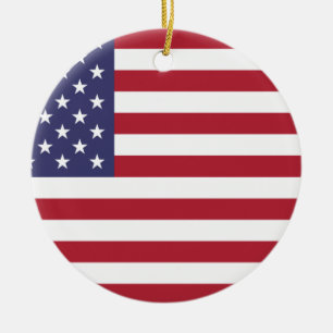 American Flag - United States of America Ceramic Ornament