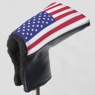 American Flag United States Red White Blue Golf Head Cover