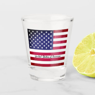 American Flag & United States - USA party /sports  Shot Glass