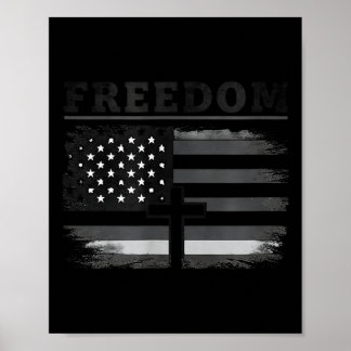 American flag us christian patriotic 4th of july poster