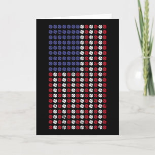 American Flag Us Patriot Softll Cool Sports Lover Card