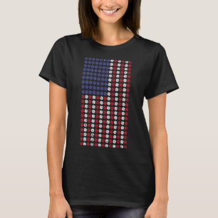 American Flag Us Patriot Softll Cool Sports Lover T-Shirt