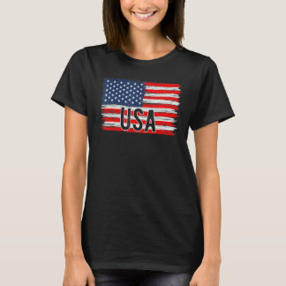 American Flag Usa 4th Of July Independence Day Pat T-Shirt