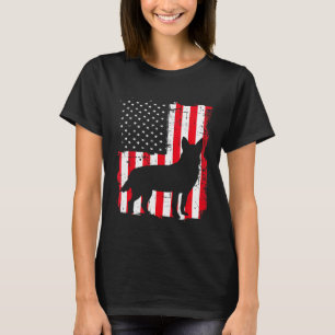 American Flag Usa Australian Cattle Dog Blue Red H T-Shirt
