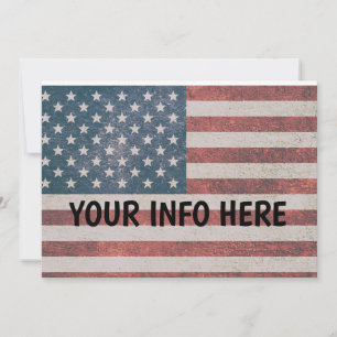AMERICAN FLAG USA CUSTOM PARTY Invitation