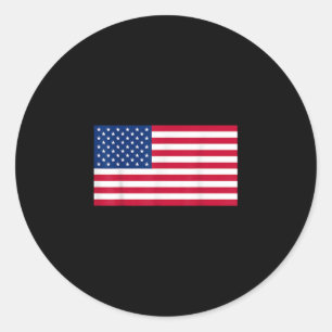 American Flag Usa Flag 4th Of July Memorial Day Ve Classic Round Sticker