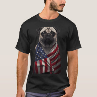 American Flag Usa Flag Red White Blue Patriotic T-Shirt
