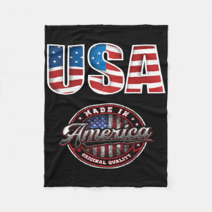 American Flag Usa Independence Day Shirt Women Men Fleece Blanket