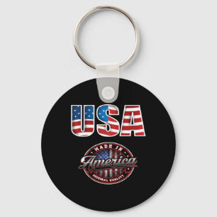 American Flag Usa Independence Day Shirt Women Men Keychain