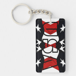 American Flag USA Keychain