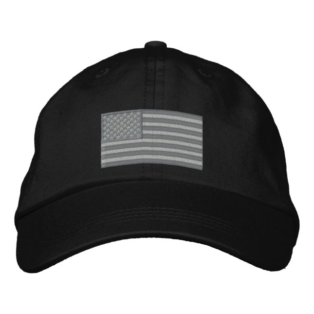 American Flag USA Large Embroidery Embroidered Hat (Front)