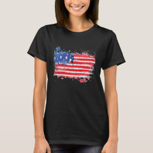 American Flag USA Patriotic For US Citizen Veteran T-Shirt