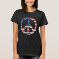 American Flag USA Peace Sign Hand Patriotic