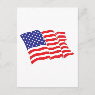 American-Flag USA Postcard